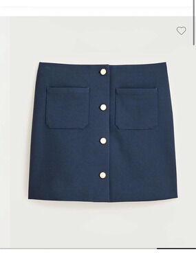 J.Crew Fairfax mini button-front skirt in four-season stretch - Size 8